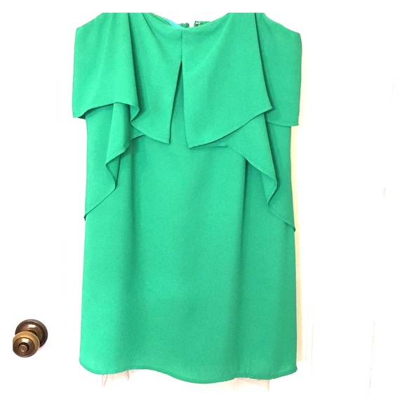 BCBG Green strapless cocktail dress - Picture 1 of 3